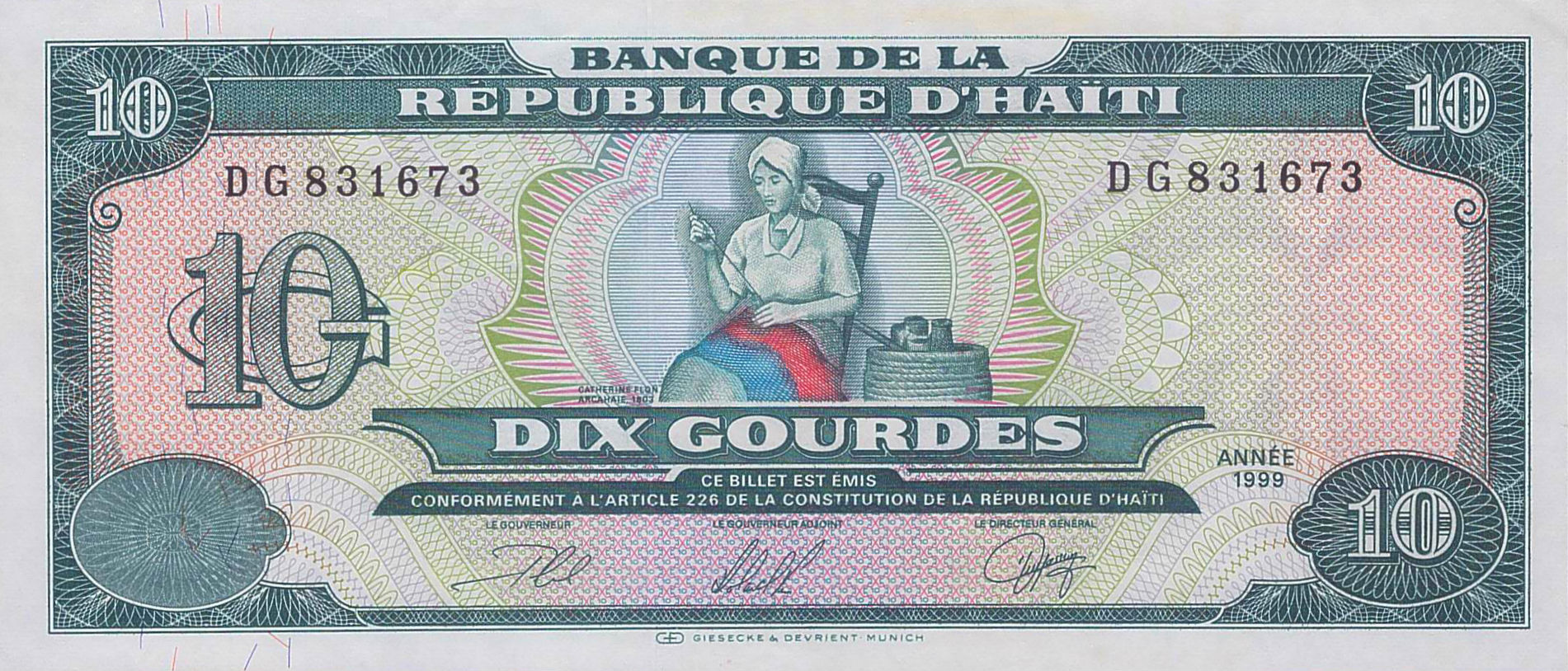 Haiti 10 2000 UNC P-256